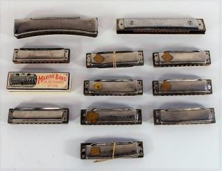 Appraisal: LGroup of Eleven Harmonicas VARIOUS LOCATIONS TH CENTURY A group