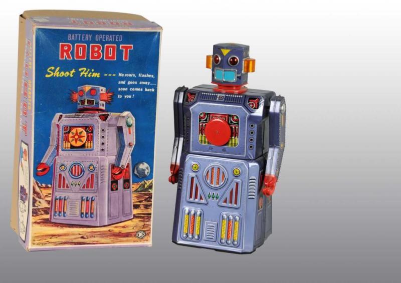 Appraisal: Gang of Target Robot Battery-Operated Toy Description Japanese Working Unused