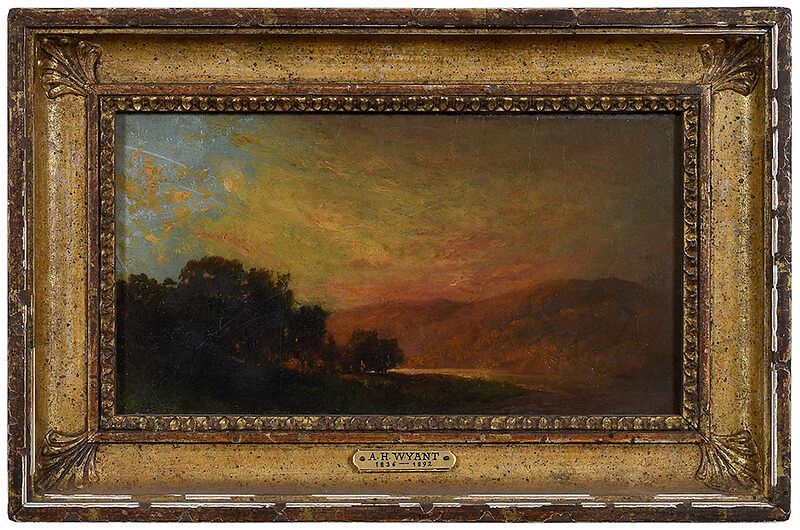 Appraisal: Alexander Helwig Wyant American - Sunset signed and dated in