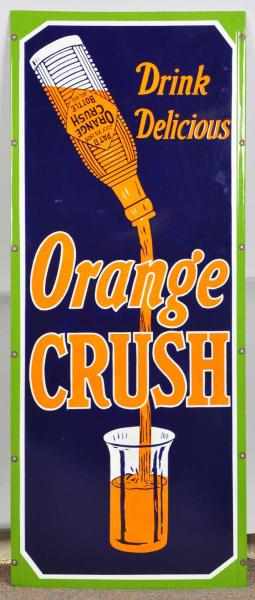 Appraisal: Porcelain Orange Crush Lighthouse Sign Description Very rare In the