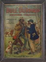 Appraisal: BULL DURHAM SMOKING TOBACCO CARDBOARD SIGN One of the most