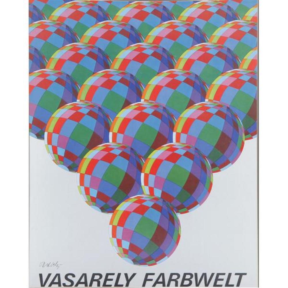 Appraisal: VASARELY FARBWELT FOLKLORE PLANETAIRE POSTER Vasarely Farbwelt Folklore Planetaire poster