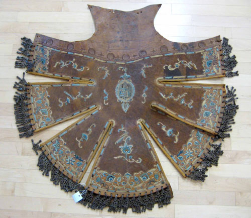 Appraisal: Spanish colonial embroidered and embossed leather horse cover