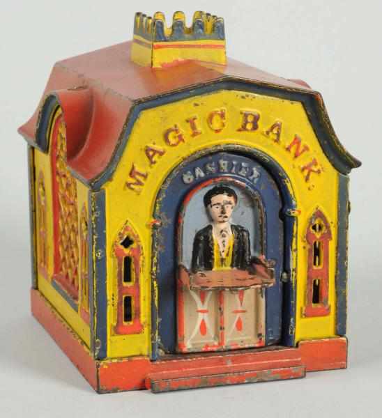 Appraisal: Cast Iron Magic Mechanical Bank Manufactured by J E Stevens