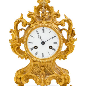 Appraisal: A French Gilt Bronze Mantel Clock by Jean-Baptiste Delettrez -