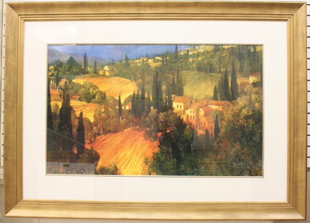 Appraisal: PHILIP CRAIG OFF-SET LITHOGRAPH Canada born Hillside - Tuscany Image