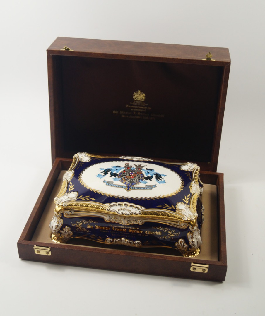 Appraisal: A Paragon porcelain humidor commemorating the centenary of the birth