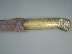 Appraisal: A th century pioneer sidearm with saw backed blade and