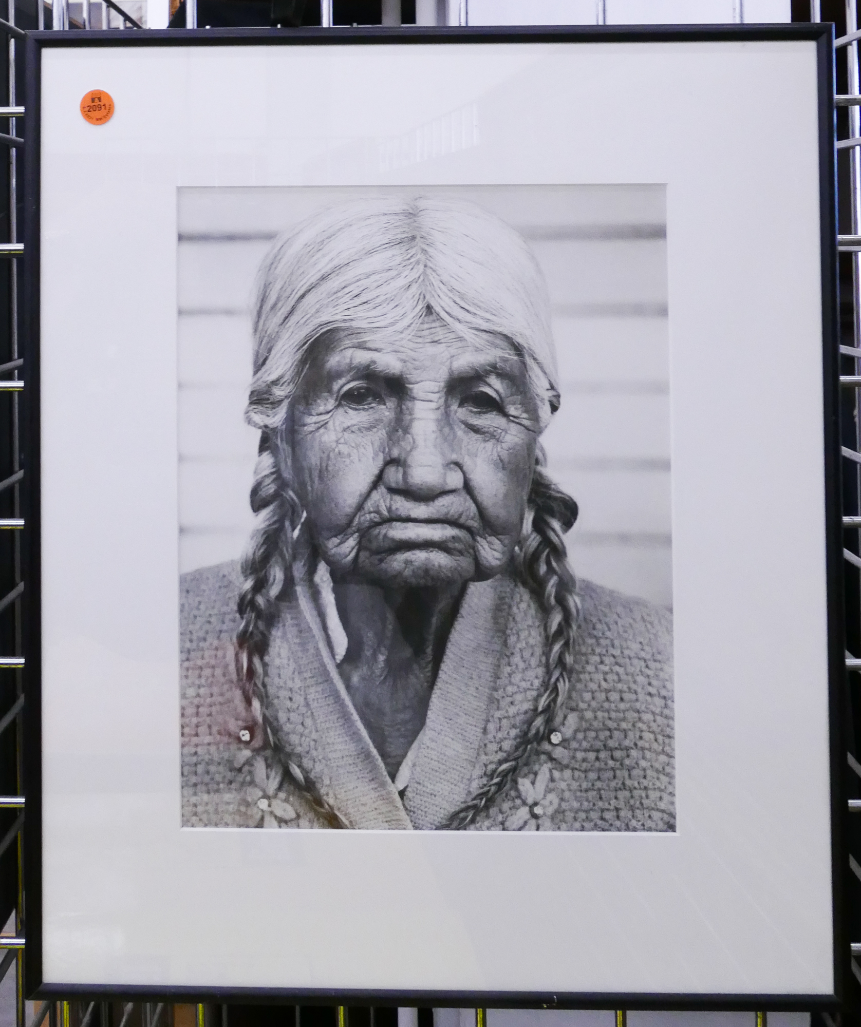 Appraisal: Josef Scaylea Indian Woman Silver Gelatin Photograph Framed- x ''