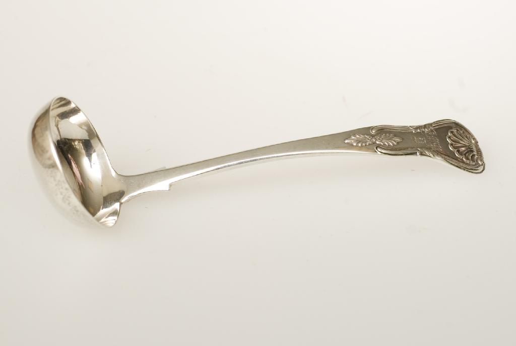 Appraisal: VICTORIAN SCOTTISH SILVER SAUCE LADLE KINGS PATTERN Edinburgh -