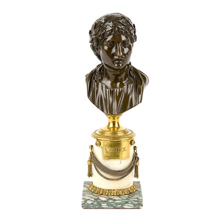 Appraisal: Louis XVI Style Gilt and Patinated-Bronze Bust of Virgile Estimate