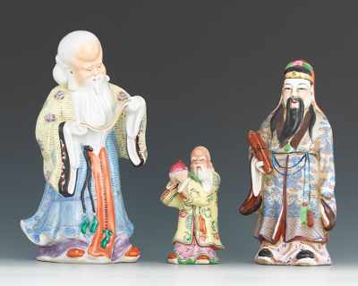 Appraisal: A Lot of Chinese Taoist Immortal Figurines Chinese Taoist Immortal