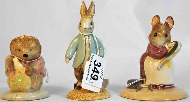 Appraisal: Beswick Beatrix Potter Figures Hunca Munca Mrs Tiggywinkle Buys Provisions