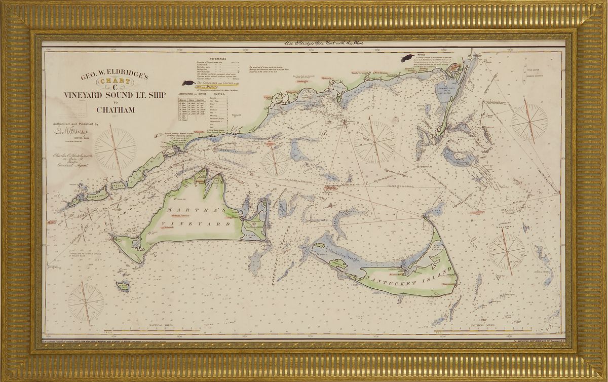 Appraisal: FRAMED COPY OF THE GEORGE ELDRIDGE CHART C From the