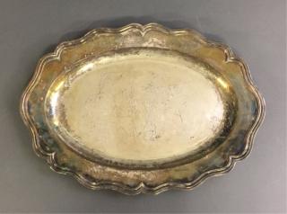 Appraisal: English Silver Hallmarked Tray English silver hallmarked tray l