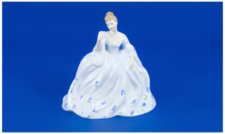 Appraisal: Coalport Figure 'June' Pale Blue Dress and Fan inches high