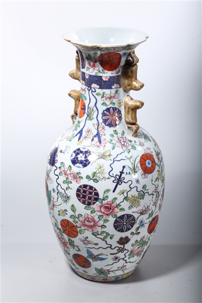 Appraisal: Chinese enameled and painted porcelain vase with various floral and