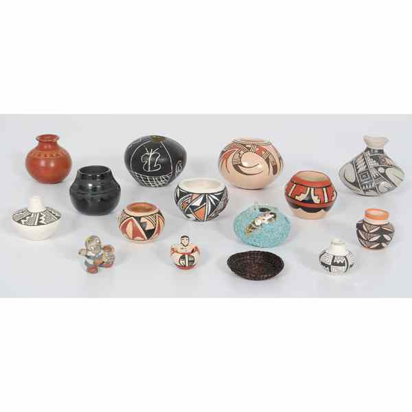 Appraisal: Collection of Pueblo Miniature Pottery lot of assorted jars and