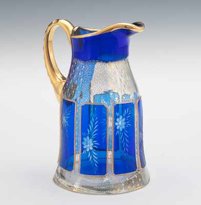 Appraisal: A Moser Style Glass Pitcher The base apprx - D