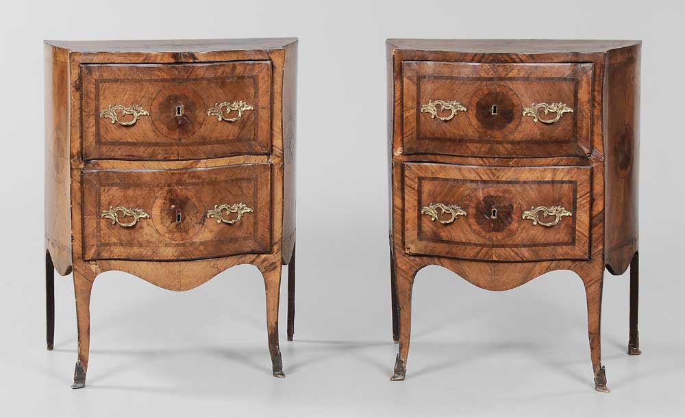 Appraisal: Pair Louis XV Petite Commodes French th th century each