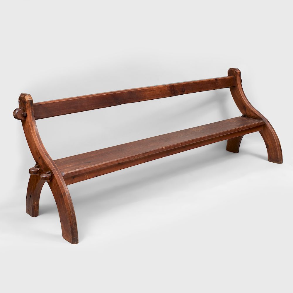 Appraisal: British Arts and Crafts Pine Bench x x in Paul