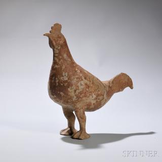 Appraisal: Pottery Figure of a Rooster Pottery Figure of a Rooster