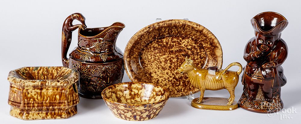 Appraisal: Group of Rockingham glazed wares Group of Rockingham glazed wares