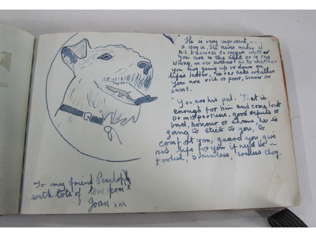 Appraisal: Autograph and sketch book to include Gracie Fields Arthur Ransome