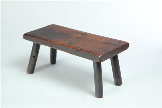 Appraisal: FOOTSTOOL American nd half- th century Single curly maple board