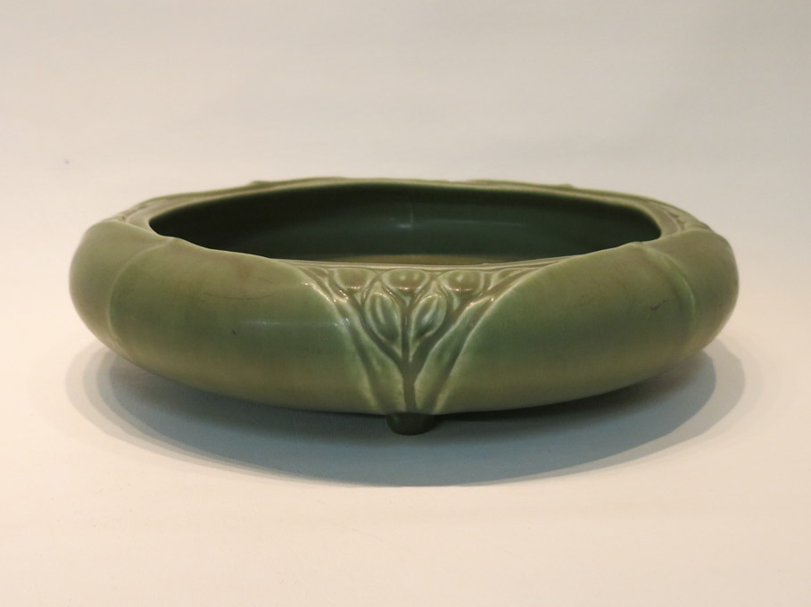 Appraisal: ROOKWOOD ART POTTERY BOWL shape matte green glaze dated c