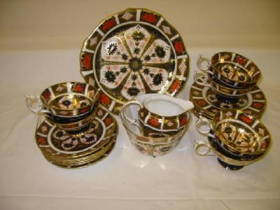 Appraisal: A ROYAL CROWN DERBY PORCELAIN TEA SET for six settings