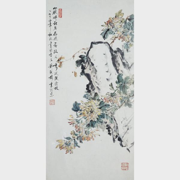 Appraisal: Two paintings Gao Chaozong Ink and colour on paper Condition