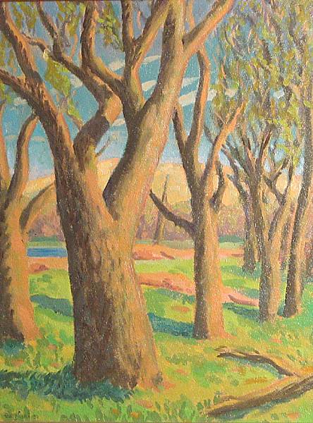 Appraisal: Oscar Vincent Galgiani American - A View through the Trees