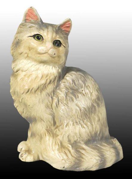 Appraisal: Cast Iron Sitting Persian Cat Doorstop Description Signed and numbered