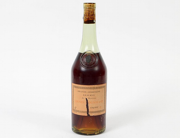 Appraisal: J DENIS HENRY MOUNI CO GRANDE CHAMPAGNE RESERVE COGNAC Printed