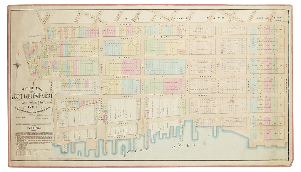 Appraisal: NEW YORK CITY Holmes John Bute Map of the Rutger's