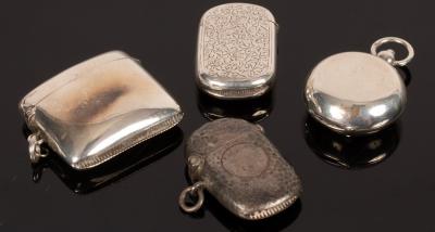 Appraisal: An Edwardian silver sovereign holder WN Chester and three silver