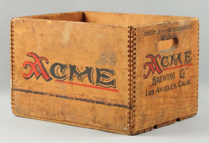 Appraisal: Acme Beer Wooden Crate This crate has typical wear but