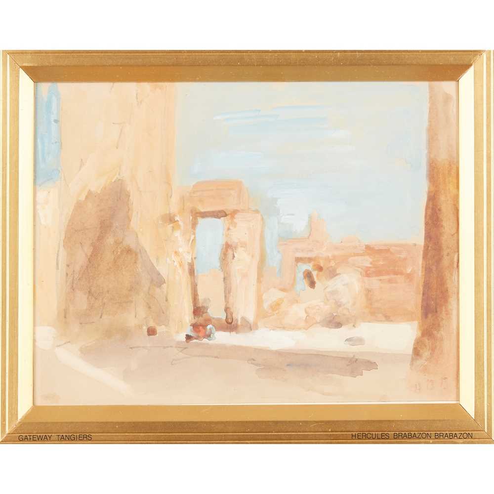 Appraisal: HERCULES BRABAZON BRABAZON BRITISH - THE GATEWAY AT TANGIERS Signed