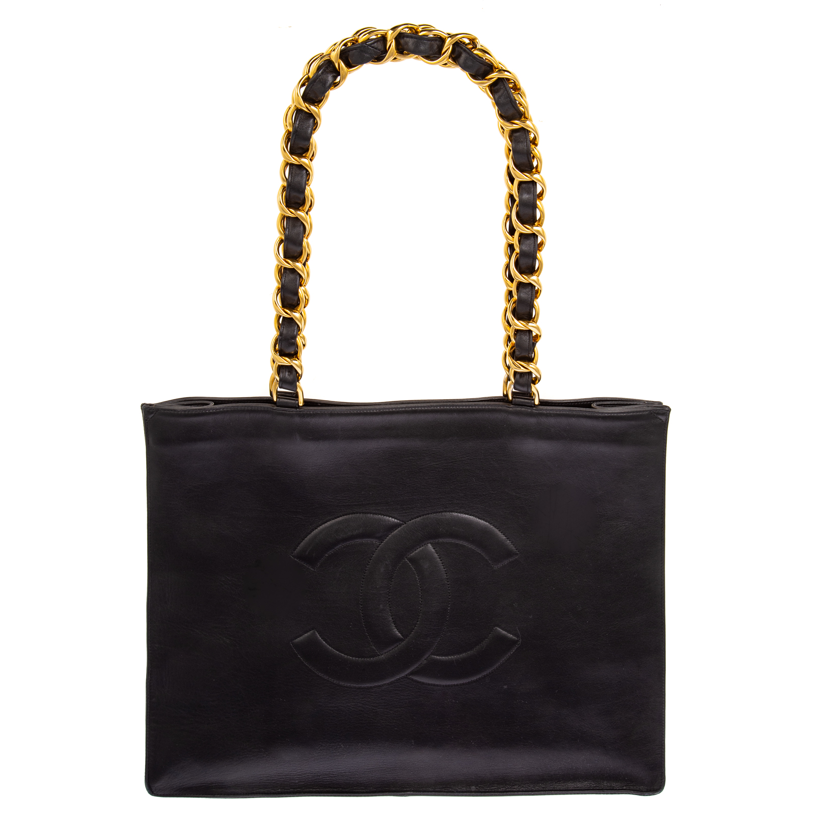 Appraisal: A CHANEL CC TIMELESS TOTE A black lambskin leather Chanel