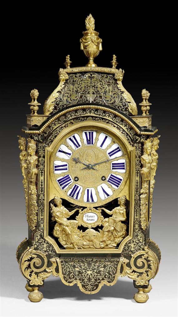 Appraisal: BOULLE CLOCK Regence the dial and movement signed HANET A