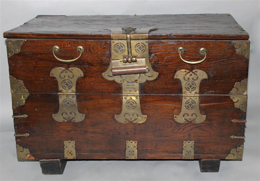 Appraisal: KOREAN SMALL BLANKET CHEST th th C of rectangular shape