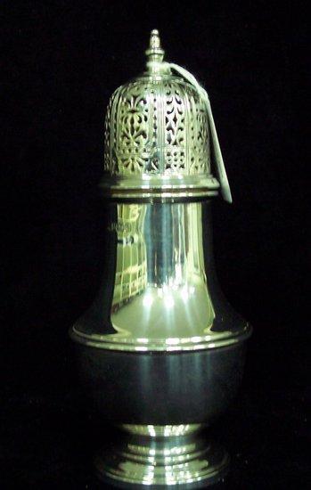 Appraisal: A vase shaped sugar caster cm high Birmingham