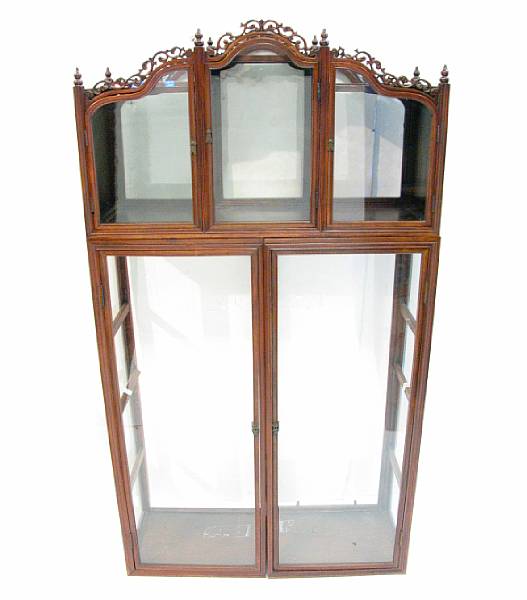 Appraisal: An Asian style vitrine cabinet height ft in width in