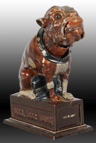 Appraisal: Cast Iron Bull Dog Mechanical Bank Description Manufactured by J