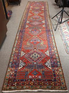 Appraisal: Antique Persian Heriz runner Antique Persian Heriz runner ' x