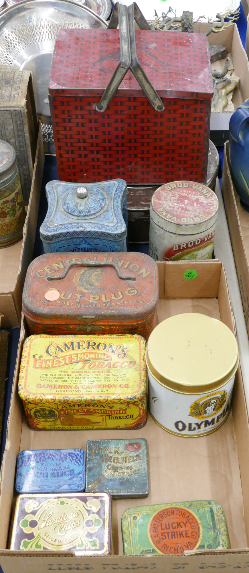 Appraisal: pc Old Tobacco Advertising Tins etc