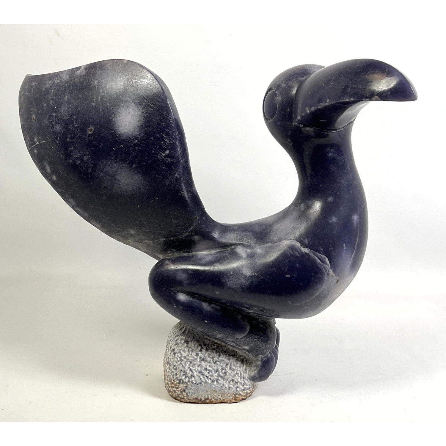 Appraisal: Tinashe Makaza Marble Bird Sculpture Signed by Artist Dimensions H