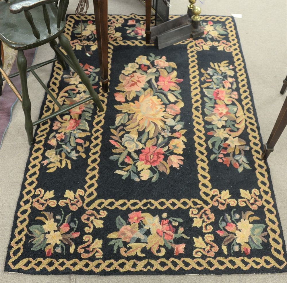 Appraisal: Four Throw Rugs to include hooked along with one Oriental