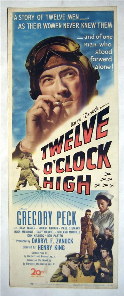 Appraisal: piece Movie Poster Twelve O'Clock High th-Century Fox Color litho